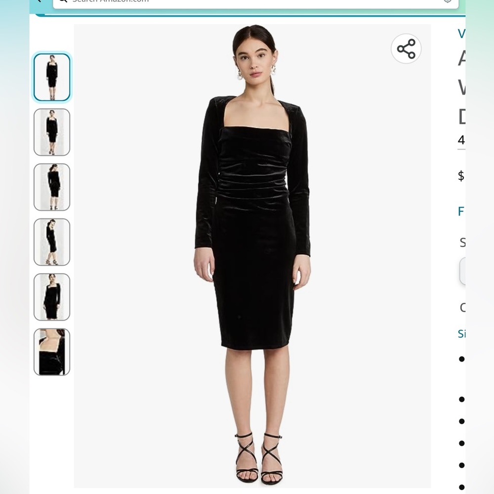 ASTR the label black velvet dress